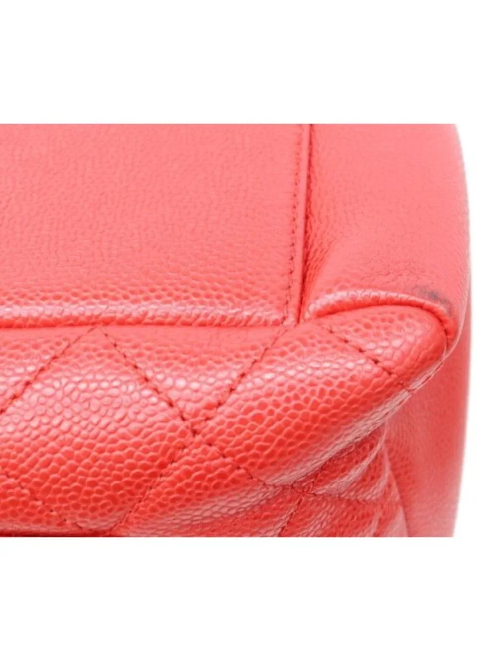 Chanel Red Caviar Silver Grand Shopping Tote GST